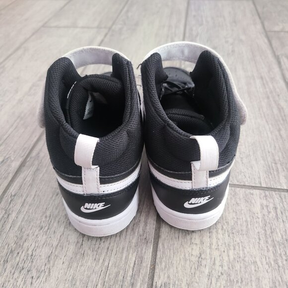 Nike Court Borough Mid 2 GS Youth Kids Sneakers Black & White Size 1.5Y - Picture 4 of 11